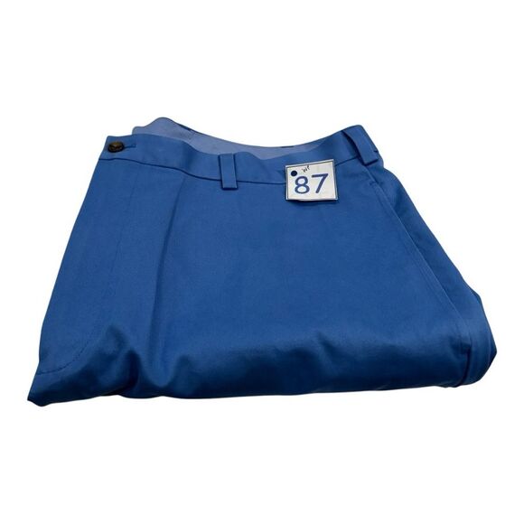 🔥 3 for $15 Brooks Brothers Size 40 Blue Flat Front Chinos Shorts - Picture 6 of 6